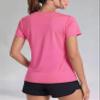 Boladeci Womens Swim Shirt UPF 50+ Sun Protection Clothing Short Sleeve Water SPF Lightweight Quick Dry Plain UV Hiking Tees Tops T-Shirts L Rose Red view 2