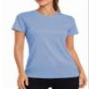 Boladeci Short Sleeve Rash Guard Women UPF 50+ Sun Protection SPF Lightweight Moisture Wicking UV Crew Neck Hiking Swim Shirts Rash Guard M Light Blue view 1