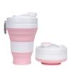 UNNESTAR Collapsible Camping Cup with Straw Silicone Folding Coffee Cup Sport Bottle Portable Travel Outdoor Car 16oz 20oz (Pink-600ml) view 1