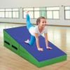 Incline Gymnastics Mat Gymnastics Mat 48x24 Inch Folding Incline Gymnastics Mat with Handle for Kids' Indoor/Outdoor Exercise, Tumbling, Skill Training, Gym Exercise, Cheese Mat, Gymnastics Wedge (Light Blue) view 1