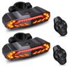 ONVIAN 2 Pack Smart Bike Tail Light with Turn Signals, Bike Alarm with Wireless Control Remote, USB Rechargeable Rear Bike Light, IP65 Waterproof Auto ON/Off Bicycle Lights for Night Riding view 1