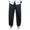 Harem Pants for Men Lightweight Ice Silk Athletic Jogger Sweatpants Loose Casual Summer Lounge Pants with Pocket (Black,Large) view 1