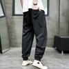 Harem Pants for Men Lightweight Ice Silk Athletic Jogger Sweatpants Loose Casual Summer Lounge Pants with Pocket (Black,Large) view 2