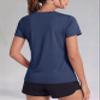 Boladeci Womens Swim Shirt UPF 50+ Sun Protection Clothing Short Sleeve Water SPF Lightweight Quick Dry Plain UV Hiking Tees Tops T-Shirts L Navy Blue view 2