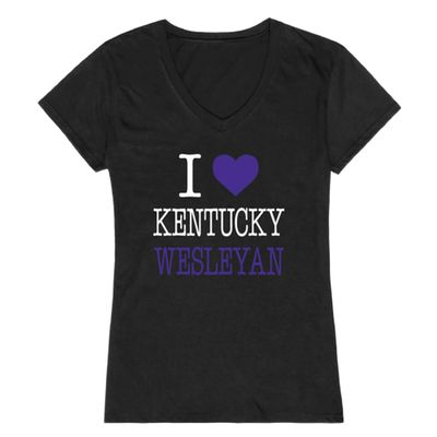 I Love Kentucky Wesleyan College Panthers Womens Tee T-Shirt - Black, XX-Large