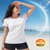 Boladeci Short Sleeve Shirts for Women UPF 50+ Sun Protection Clothing SPF Swimwear Moisture Wicking Summer UV Hiking Swim Shirts Rash Guard S White view 3