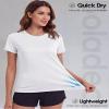 Boladeci Short Sleeve Shirts for Women UPF 50+ Sun Protection Clothing SPF Swimwear Moisture Wicking Summer UV Hiking Swim Shirts Rash Guard S White view 4
