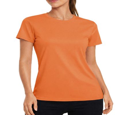 Boladeci Womens Swim Shirt UPF 50+ Sun Protection Clothing Short Sleeve Water SPF Lightweight Plain Summer UV Hiking Tees Tops T-Shirts L Orange