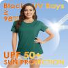 Boladeci Womens Swim Shirt UPF 50+ Sun Protection Clothing Short Sleeve Water SPF Lightweight Quick Dry UV Hiking Tees Tops T-Shirts L Emerald Green view 3