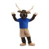 Brown reindeer Costume Mascot Cartoon Adult Cosplay view 1