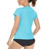 Boladeci Womens Swim Shirt UPF 50+ Sun Protection Clothing Short Sleeve Water Plain SPF Lightweight Quick Dry UV Hiking Tees Tops T-Shirts L Ice Blue view 2