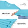 Boladeci Womens Swim Shirt UPF 50+ Sun Protection Clothing Short Sleeve Water Plain SPF Lightweight Quick Dry UV Hiking Tees Tops T-Shirts L Ice Blue view 4