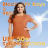 Boladeci Rash Guard for Women UPF 50+ Summer UV Protection Clothing SPF Swimsuit Moisture Wicking Crew Neck Tops Hiking Swim Sun Shirts S Dark Orange view 2