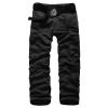 Men's Straight-Fit Vintage Stretch Cargo Pant Casual Military Army Camo Cotton Camouflage Pants with Pockets (31,Black) view 1