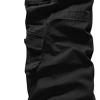 Men's Straight-Fit Vintage Stretch Cargo Pant Casual Military Army Camo Cotton Camouflage Pants with Pockets (31,Black) view 3