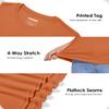 Boladeci Short Sleeve Tops for Women Summer UPF 50+ Sun Protection Clothing UV SPF Lightweight Crew Neck Hiking Swim Shirts Rash Guard M Dark Orange view 3