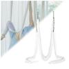Kojem 13.12 Yards Aerial Silk Fabric Yoga Swing Kit For Fitness Yoga Inversions Flexibility Core Strength White view 1