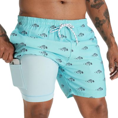 APTRO Men's Swim Trunks with Compression Liner 5.5" Bathing Suit Beach Swimsuits #M03 2X