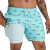 APTRO Men's Swim Trunks with Compression Liner 5.5" Bathing Suit Beach Swimsuits #M03 2X view 1