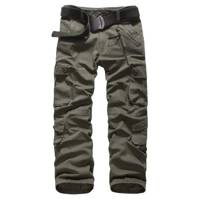 Men's Straight-Fit Vintage Stretch Cargo Pant Casual Military Army Camo Cotton Camouflage Pants with Pockets (31,Army Green 1)