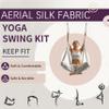 Kojem 6.56 Yards Aerial Silk Fabric Yoga Swing Kit For Fitness Yoga Inversions Flexibility Core Strength White view 2