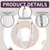 Kojem 6.56 Yards Aerial Silk Fabric Yoga Swing Kit For Fitness Yoga Inversions Flexibility Core Strength White view 3