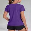Boladeci Short Sleeve Shirts for Women UPF 50+ Sun Protection SPF Lightweight Moisture Wicking UV Crew Neck Hiking Swim Shirts Rash Guard M Purple view 2