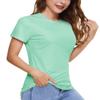 Boladeci Womens Swim Shirt UPF 50+ Sun Protection Clothing Short Sleeve Water SPF Lightweight Quick Dry UV Hiking Tees Tops T-Shirts L Mint Green view 1