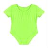 YONGHS Men's Glossy Stretch Swimsuit Leotard Bodysuit Underwear Bikini Thongs Wrestling Singlet Fluorescent Green X-Large view 3