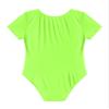 YONGHS Men's Glossy Stretch Swimsuit Leotard Bodysuit Underwear Bikini Thongs Wrestling Singlet Fluorescent Green X-Large view 4