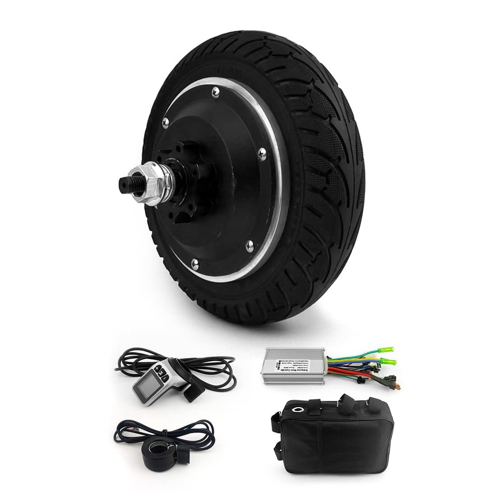 DIY 36v 350w 20KM/H 8 inch brushless gear hub scooter motor bldc for kickscooter LCD throttle (48V 350W)