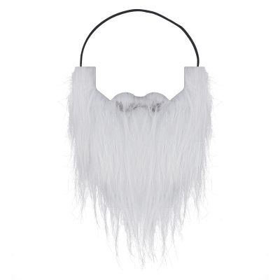 Sibba Party Fake Beard & Mustache - Funny Self-Adhesive Novelty Moustache Festival & Christmas Supplies Decorations Masquerade Party (White)