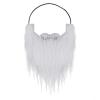 Sibba Party Fake Beard & Mustache - Funny Self-Adhesive Novelty Moustache Festival & Christmas Supplies Decorations Masquerade Party (White) view 1