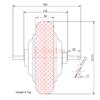 DIY 36v 350w 20KM/H 8 inch brushless Gear hub Scooter Motor bldc for kickscooter (24V350W) view 2