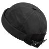 Croogo Black Beanie Quick Drying Brimless Hats Lightweight Daily Beanie Docker Cap Sailor Rolled Cuff Harbour Hat,Black-CT86 view 1