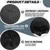 Croogo Black Beanie Quick Drying Brimless Hats Lightweight Daily Beanie Docker Cap Sailor Rolled Cuff Harbour Hat,Black-CT86 view 4