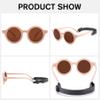 Hycredi Bendable Round Baby Polarized Sunglasses Flexible with Strap for Newborn Infant Toddlers Age 0-24 Months-Pink/Brown view 4