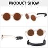 Hycredi Bendable Round Baby Polarized Sunglasses Flexible with Strap for Newborn Infant Toddlers Age 0-24 Months-White/Brown view 4