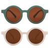 Hycredi Bendable Round Baby Polarized Sunglasses Flexible with Strap for Newborn Infant Toddlers Age 0-24 Months-White+ Green view 4