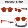 Hycredi Bendable Round Baby Polarized Sunglasses Flexible with Strap for Newborn Infant Toddlers Age 0-24 Months- Reddish Orange/Brown view 4