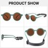 Hycredi Bendable Round Baby Polarized Sunglasses Flexible with Strap for Newborn Infant Toddlers Age 0-24 Months-Green/Brown view 4