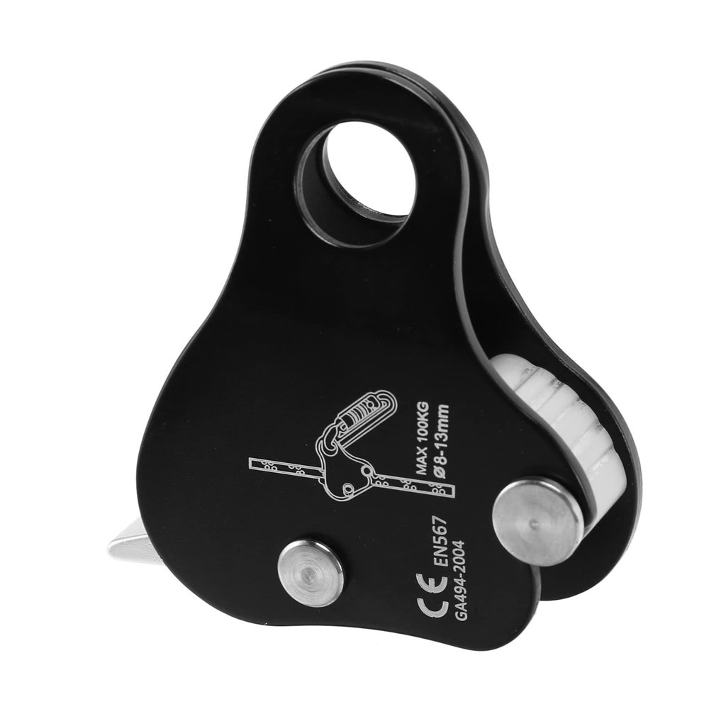 Lyzeous Rope Ascender,Rock Climbing Tree Arborist Rope Grab -Locking Rope Grip for Outdoor Climbing and 8-13MM,Black