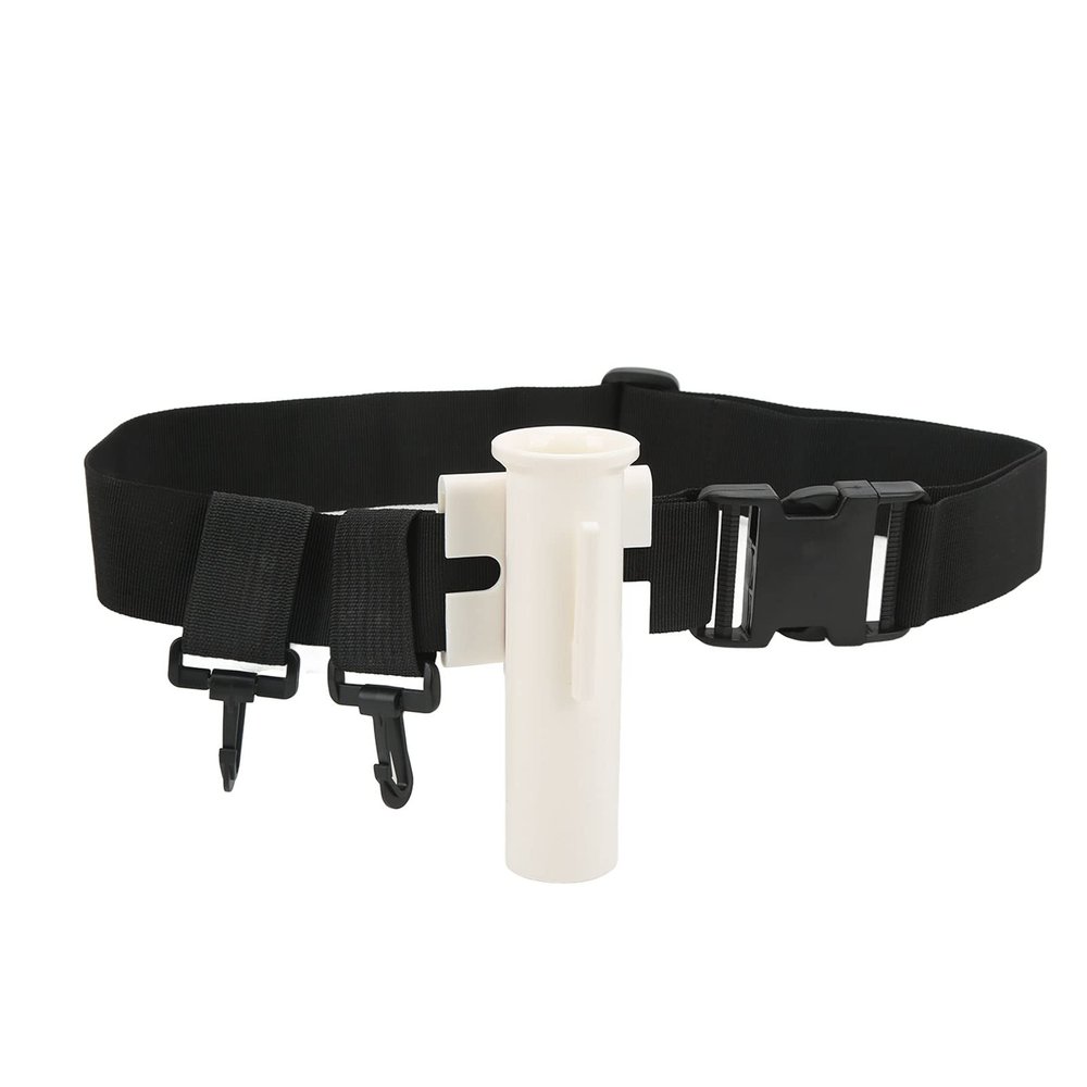 HOHXFYP Fishing Rod Belt,Robust ABS Plastic Flexible and Regulable Fishing Fighting Belt,Hook Design Simple Fishing Rod Holder for Rock Fishing Boat Fishing