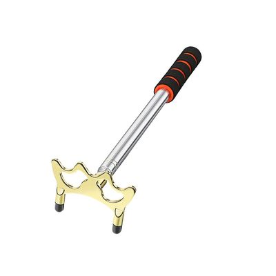Lyzeous Retractable Cue Stick Bridge with Removable Brass Bridge Head, Pool Cue Accessory,Low Bridge Head