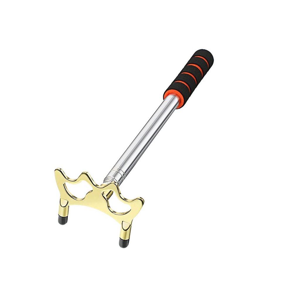 Lyzeous Retractable Cue Stick Bridge with Removable Brass Bridge Head, Pool Cue Accessory,Low Bridge Head