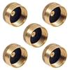 MACIMO 5 Pieces Solid Brass Refill Cap 1 LB Propane Cap Tank Cylinder Sealed Cap Cap for Outdoor Stove view 1