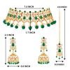 Aheli Traditional Kundan Choker Necklace Jhumki Earring & Maang Tikka Ethnic Bharatanatyam jewellery Set Gift for Women view 4