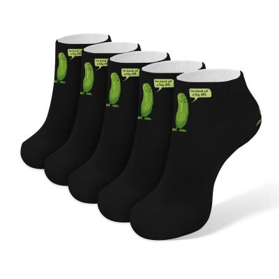 Big Dill Pickle Ankle Socks Soft No Show Socks Cushion Low Cut Socks 5 Pairs for Men Women