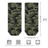 Army Green Camouflage Ankle Socks Soft No Show Socks Cushion Low Cut Socks 5 Pairs for Men Women view 3