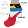 Antigua and Barbuda Flag Ankle Socks Soft No Show Socks Cushion Low Cut Socks 5 Pairs for Men Women view 3